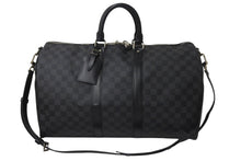 画像をギャラリービューアに読み込む, 極美品 LOUISVUITTON ルイヴィトン キーポルバンドリエール45 ボストンバッグ N41418 ダミエグラフィット ブラック 中古 4c076463