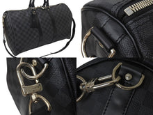画像をギャラリービューアに読み込む, 極美品 LOUISVUITTON ルイヴィトン キーポルバンドリエール45 ボストンバッグ N41418 ダミエグラフィット ブラック 中古 4c076463
