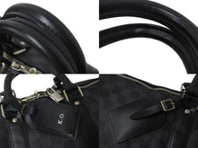 画像をギャラリービューアに読み込む, 極美品 LOUISVUITTON ルイヴィトン キーポルバンドリエール45 ボストンバッグ N41418 ダミエグラフィット ブラック 中古 4c076463