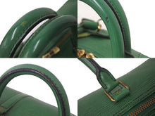 画像をギャラリービューアに読み込む, LOUIS VUITTON ルイヴィトン キーポル50 ボストンバッグ M42964 ボルネオグリーン エピレザー ゴールド金具 美品 中古 4c076471