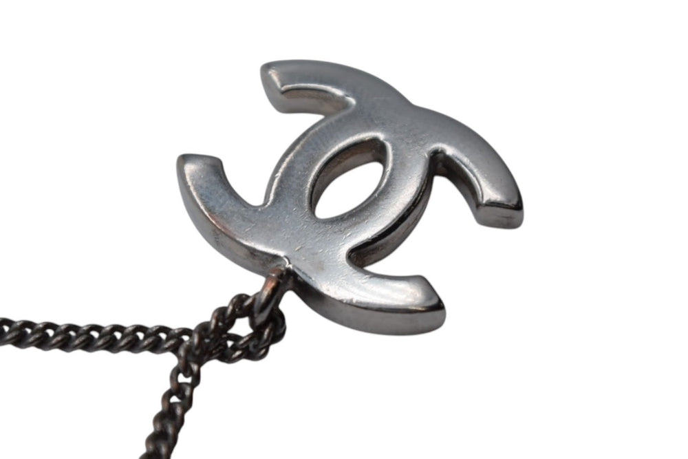CHANEL Coco Mark Heart Necklace Weight approx. 9.5g 04P stamp Total length approx. 43cm Silver Metal Good Condition Used 4c076483