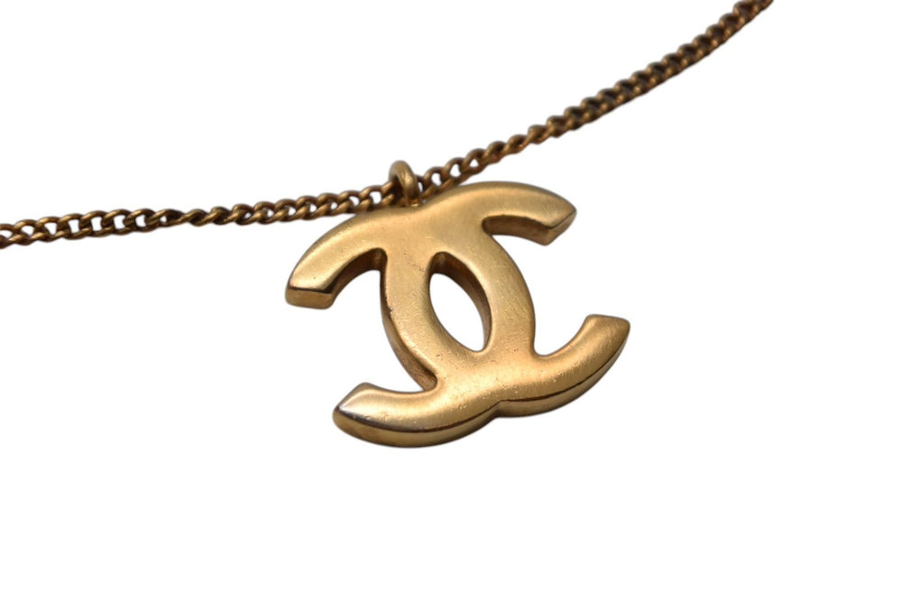 CHANEL Cocomark heart necklace Weight approx. 9.6g Total length approx. 44cm 04P stamp Metal Gold Good Condition Used 4c076484