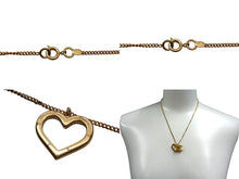 Load image into Gallery viewer, CHANEL シャネル ココマーク ハート ネックレス 重量約9.6g 全長約44cm 04P刻印 メタル ゴールド 美品 中古 4c076484