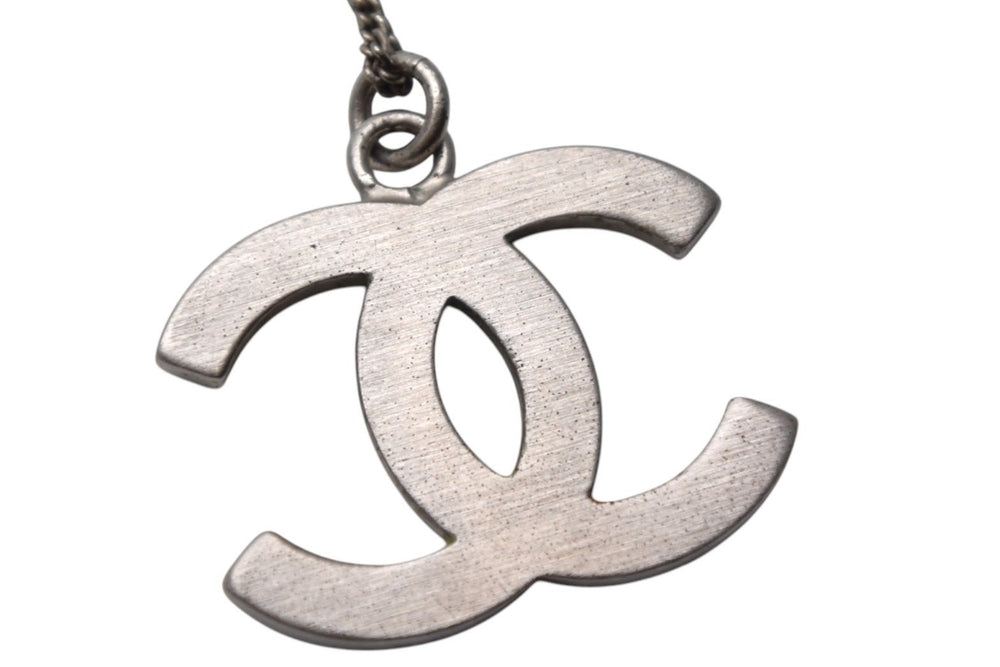 CHANEL Coco Mark Necklace Weight approx. 5.7g Total length approx. 42cm Metal Rhinestone Silver Engraving is unclear Good condition Used 4c076485