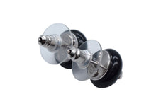 Load image into Gallery viewer, CHANEL シャネル ココマーク ピアス 両耳用 重量約4.1g 00T刻印 シルバー ブラック ボタンモチーフ 美品 中古 4c076486