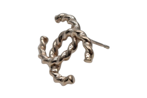 Very good condition CHANEL Coco mark earrings for one ear Weight approx. 1.8g F24P stamp Gold Metal Made in France Used 4c076496