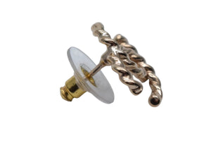 Very good condition CHANEL Coco mark earrings for one ear Weight approx. 1.8g F24P stamp Gold Metal Made in France Used 4c076496