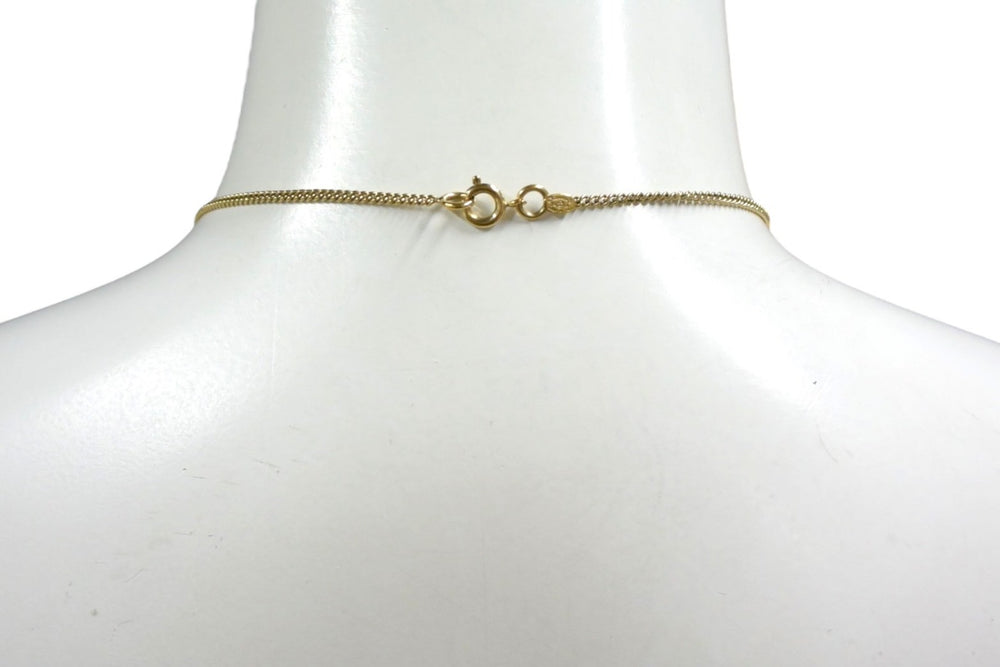 CHANEL Coco Mark Necklace Weight approx. 6.2g 04A stamp Total length approx. 61.5cm Rhinestone Metal Clear Pink Gold Good Condition Used 4c076492