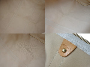 LOUIS VUITTON Boston Bag N41429 Keepall Bandouliere 55 Beige Damier Azur Good Condition Used 4c076506
