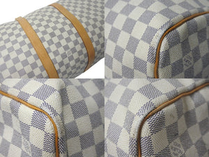 LOUIS VUITTON Boston Bag N41429 Keepall Bandouliere 55 Beige Damier Azur Good Condition Used 4c076506
