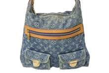 画像をギャラリービューアに読み込む, LOUIS VUITTON ルイヴィトン バギーGM ショルダーバッグ M95048 モノグラムデニム ブルー ベージュ 美品 中古 4c076459