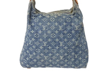 画像をギャラリービューアに読み込む, LOUIS VUITTON ルイヴィトン バギーGM ショルダーバッグ M95048 モノグラムデニム ブルー ベージュ 美品 中古 4c076459