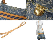 画像をギャラリービューアに読み込む, LOUIS VUITTON ルイヴィトン バギーGM ショルダーバッグ M95048 モノグラムデニム ブルー ベージュ 美品 中古 4c076459
