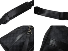 画像をギャラリービューアに読み込む, LOUISVUITTON ルイヴィトン キーポルバンドリエール45 ボストンバッグ N41418 ダミエグラフィット ブラック 美品 中古 4c076503