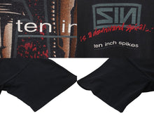 画像をギャラリービューアに読み込む, VINTAGE ヴィンテージ 90's SIN Ten Inch Spikes ナインインチネイルズ サンプリング Tシャツ サイズXL ブラック 古着 美品 中古 4c075767