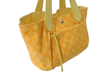 画像をギャラリービューアに読み込む, LOUIS VUITTON ルイヴィトン カバ イパネマPM トートバッグ M95985 リバーシブル イエロー コットンキャンバス レザー ゴールド金具 美品 中古 4c076596