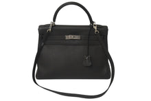 画像をギャラリービューアに読み込む, HERMES エルメス ケリー32 内縫い ヴェールグリス □F刻印 トリヨンクレマンス シルバー金具 ハンドバッグ 2WAY 中古 4c076670