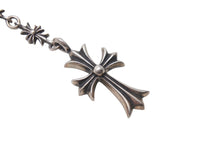 画像をギャラリービューアに読み込む, CHROME HEARTS クロムハーツ クロムハーツ タイニーファットクロス タイニーE CHプラス ロザリオチョークチェーン ネックレス 38.5g 美品 中古 4c076694