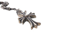 画像をギャラリービューアに読み込む, CHROME HEARTS クロムハーツ クロムハーツ タイニーファットクロス タイニーE CHプラス ロザリオチョークチェーン ネックレス 38.5g 美品 中古 4c076694