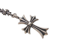 画像をギャラリービューアに読み込む, CHROME HEARTS クロムハーツ クロムハーツ タイニーファットクロス タイニーE CHプラス ロザリオチョークチェーン ネックレス 38.5g 美品 中古 4c076694