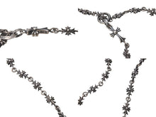 画像をギャラリービューアに読み込む, CHROME HEARTS クロムハーツ クロムハーツ タイニーファットクロス タイニーE CHプラス ロザリオチョークチェーン ネックレス 38.5g 美品 中古 4c076694