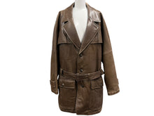 Load image into Gallery viewer, Christian Dior クリスチャンディオール Leather Coat Khaki Brown コート カーキブラウン系 レザー サイズL 美品 中古 4c076712
