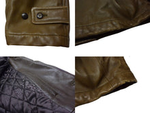 Load image into Gallery viewer, Christian Dior クリスチャンディオール Leather Coat Khaki Brown コート カーキブラウン系 レザー サイズL 美品 中古 4c076712