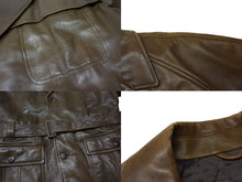 Load image into Gallery viewer, Christian Dior クリスチャンディオール Leather Coat Khaki Brown コート カーキブラウン系 レザー サイズL 美品 中古 4c076712