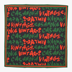New and unused CASANOVA VINTAGE Casanova Vintage Graffiti Bandana Black Green Red Used 4a007690