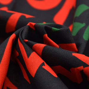 New and unused CASANOVA VINTAGE Casanova Vintage Graffiti Bandana Black Green Red Used 4a007690