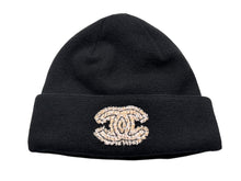 画像をギャラリービューアに読み込む, 極美品 CHANEL シャネル SS23 CC Logo Beanie CCロゴ ビーニー AA8603 カシミヤ ココマーク ブラック ジェニー着用モデル 中古 4b007698