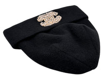 画像をギャラリービューアに読み込む, 極美品 CHANEL シャネル SS23 CC Logo Beanie CCロゴ ビーニー AA8603 カシミヤ ココマーク ブラック ジェニー着用モデル 中古 4b007698
