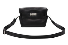 画像をギャラリービューアに読み込む, HERMES エルメス ショルダーバッグ ケリーメッセンジャーバッグ エバーグレイン ブラック シルバー金具 W刻印 美品 中古 4b007805