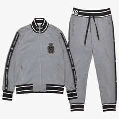 Very Good Condition DOLCE & GABBANA Dolce & Gabbana Houndstooth Pattern Setup Sweat Jersey G7TUH Black White Size 48 Used 4a007813