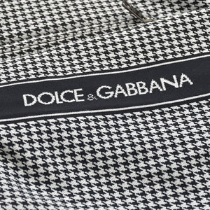 Very Good Condition DOLCE & GABBANA Dolce & Gabbana Houndstooth Pattern Setup Sweat Jersey G7TUH Black White Size 48 Used 4a007813
