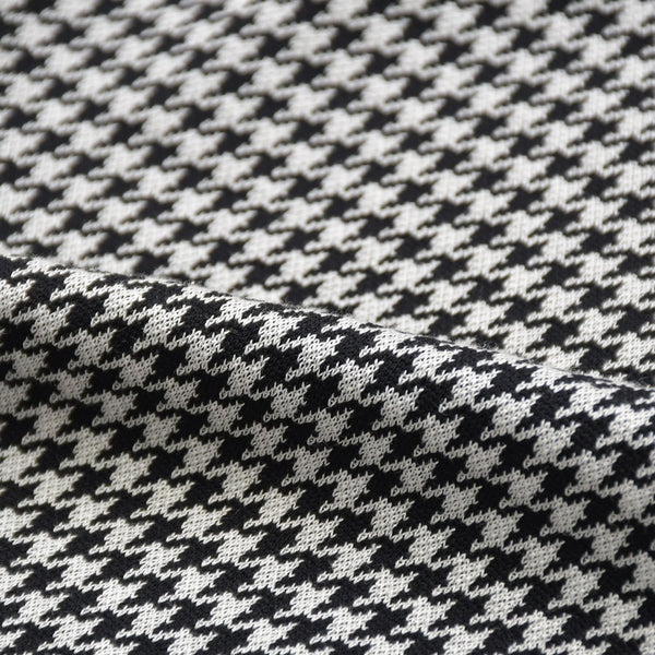 Very Good Condition DOLCE & GABBANA Dolce & Gabbana Houndstooth Pattern Setup Sweat Jersey G7TUH Black White Size 48 Used 4a007813