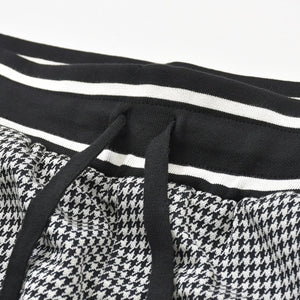 Very Good Condition DOLCE & GABBANA Dolce & Gabbana Houndstooth Pattern Setup Sweat Jersey G7TUH Black White Size 48 Used 4a007813