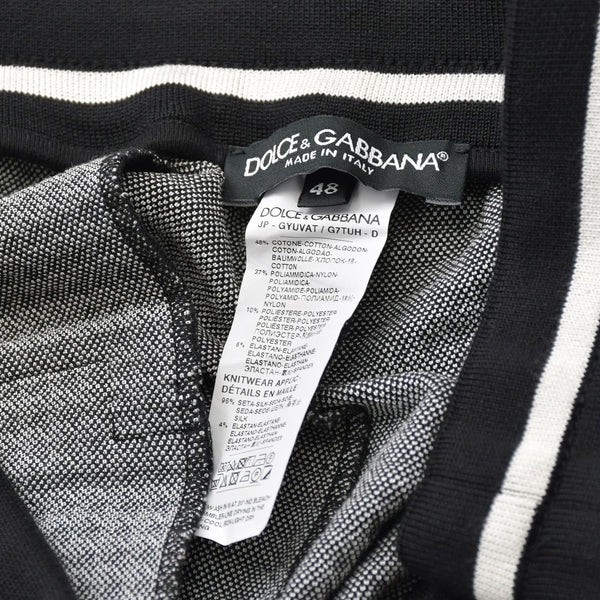 Very Good Condition DOLCE & GABBANA Dolce & Gabbana Houndstooth Pattern Setup Sweat Jersey G7TUH Black White Size 48 Used 4a007813