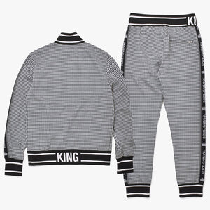 Very Good Condition DOLCE & GABBANA Dolce & Gabbana Houndstooth Pattern Setup Sweat Jersey G7TUH Black White Size 48 Used 4a007813
