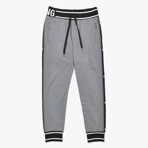 Very Good Condition DOLCE & GABBANA Dolce & Gabbana Houndstooth Pattern Setup Sweat Jersey G7TUH Black White Size 48 Used 4a007813