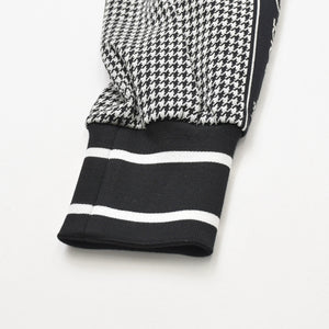 Very Good Condition DOLCE & GABBANA Dolce & Gabbana Houndstooth Pattern Setup Sweat Jersey G7TUH Black White Size 48 Used 4a007813
