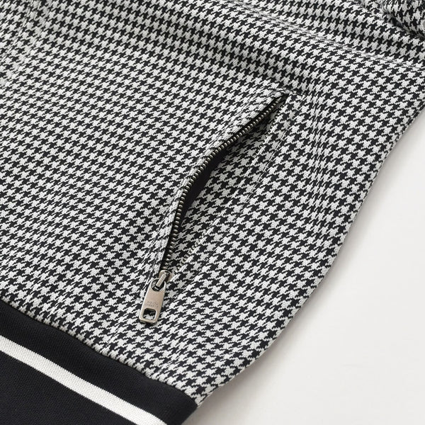 Very Good Condition DOLCE & GABBANA Dolce & Gabbana Houndstooth Pattern Setup Sweat Jersey G7TUH Black White Size 48 Used 4a007813