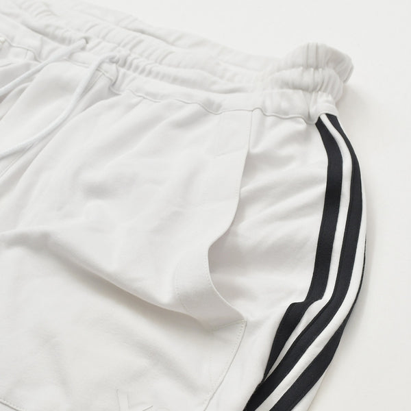 極美品 Y-3 ワイスリー サイドライン サルエル ワイドパンツ AP2429 ホワイト ブラック Mサイズ バルーンシルエット 中古 4a007824