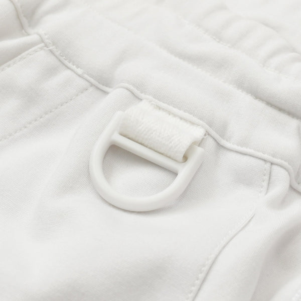 極美品 Y-3 ワイスリー サイドライン サルエル ワイドパンツ AP2429 ホワイト ブラック Mサイズ バルーンシルエット 中古 4a007824