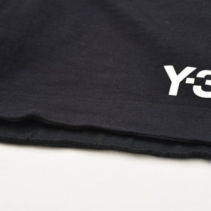 極美品 Y-3 ワイスリー ロゴ ショートパンツ 0DY001 パキスタン製 コットン ナイロン ポリウレタン ブラック サイズM 中古 4a007831