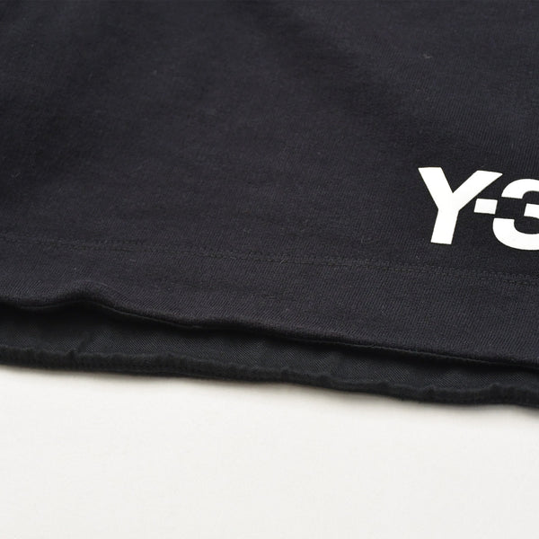 極美品 Y-3 ワイスリー ロゴ ショートパンツ 0DY001 パキスタン製 コットン ナイロン ポリウレタン ブラック サイズM 中古 4a007831