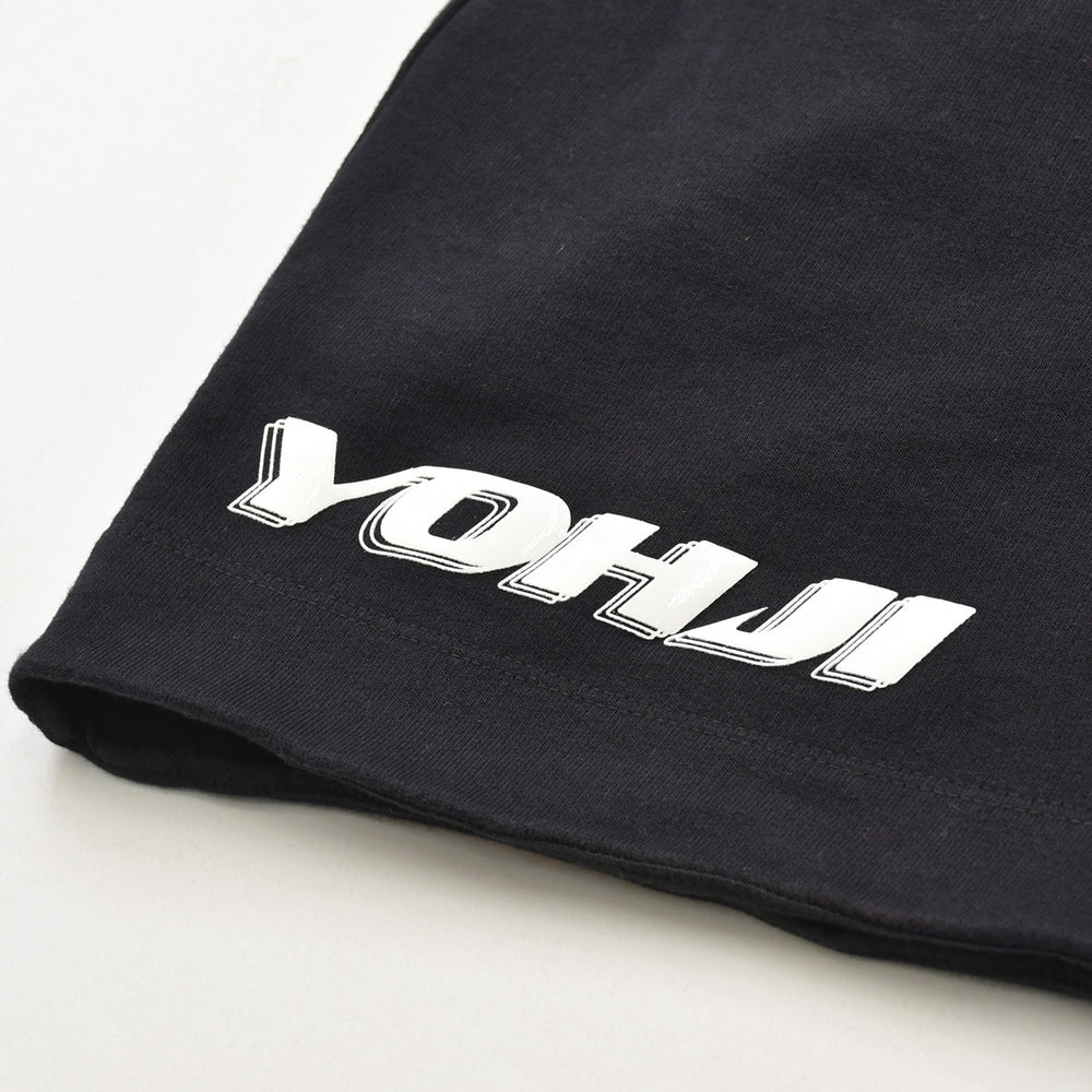 Very Good Condition Y-3 Weissly Logo Shorts 0DY001 Made in Pakistan Cotton Nylon Polyurethane Black Size M Used 4a007831