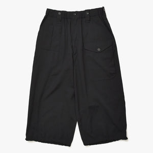 新品同様 YOHJI YAMAMOTO +NOIR ヨウジヤマモト プリュス ノアール ワイドカーゴパンツ NY-P13-100 サイズ1 ブラック 日本製 中古 4a007832