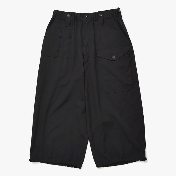 新品同様 YOHJI YAMAMOTO +NOIR ヨウジヤマモト プリュス ノアール ワイドカーゴパンツ NY-P13-100 サイズ1 ブラック 日本製 中古 4a007832