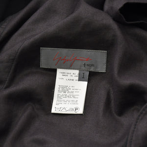 新品同様 YOHJI YAMAMOTO +NOIR ヨウジヤマモト プリュス ノアール ワイドカーゴパンツ NY-P13-100 サイズ1 ブラック 日本製 中古 4a007832